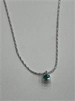 Collier Davite & Delucchi Femme in Or blanc Smeraldo 0.15 Ct 53627193 - 53627193